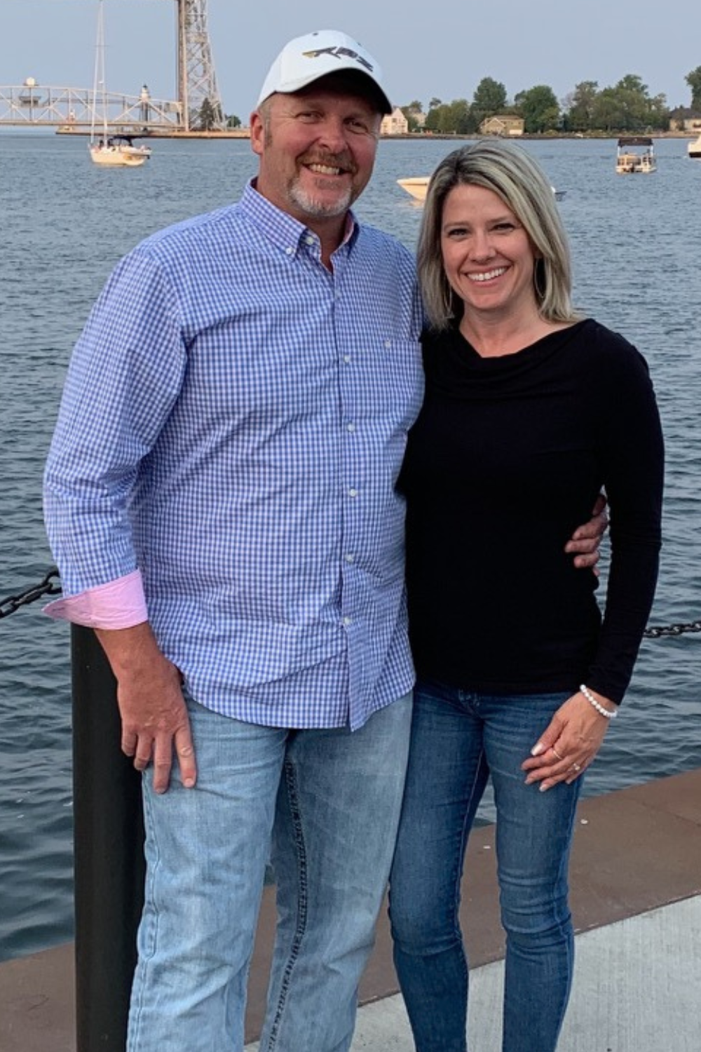 enni and Justin standing with Lake Superior backdrop